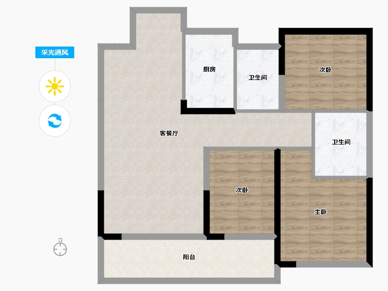 江西省-九江市-海伦堡·海伦国际-89.79-户型库-采光通风