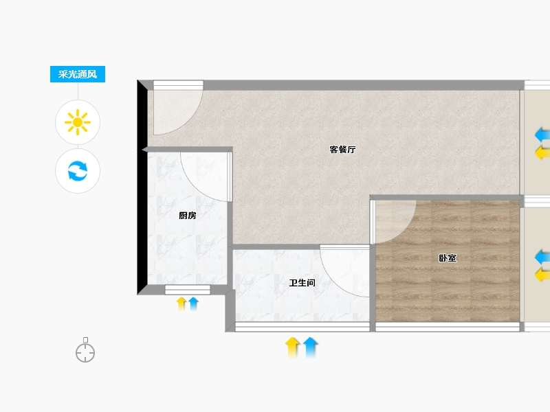 浙江省-湖州市-湖州新城吾悦广场-49.41-户型库-采光通风