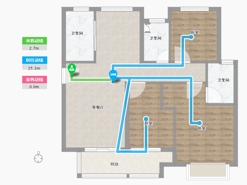 浙江省-丽水市-中骏建杭·璟园-88.01-户型库-动静线