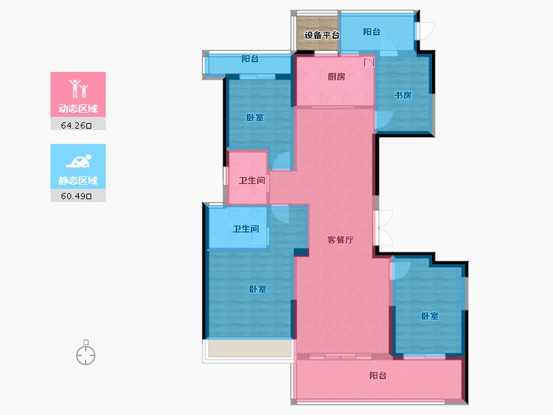 浙江省-金华市-南江悦-114.00-户型库-动静分区