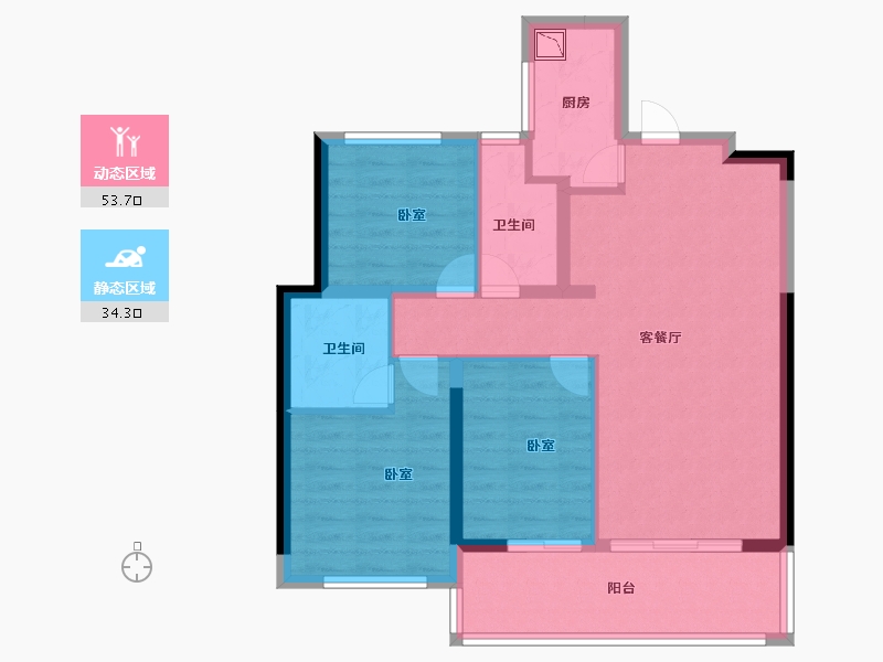 福建省-莆田市-保利林语溪-78.00-户型库-动静分区