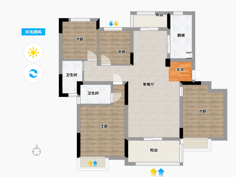 江西省-九江市-保利·庐山林语-100.00-户型库-采光通风