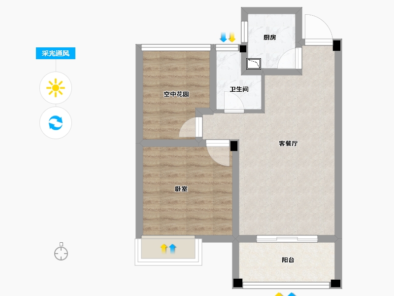 安徽省-合肥市-新庐国际-52.00-户型库-采光通风