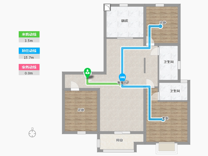 山东省-青岛市-鲁商中央公馆-102.00-户型库-动静线