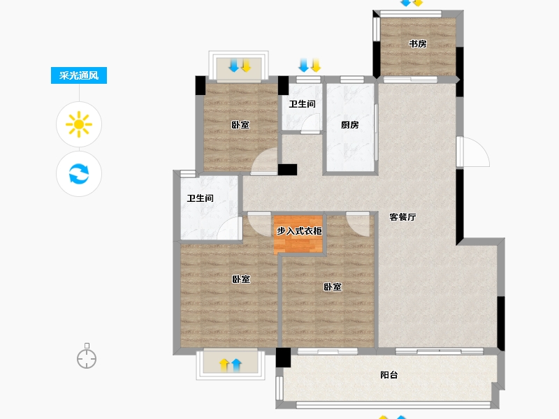 福建省-泉州市-中融天玺-99.14-户型库-采光通风