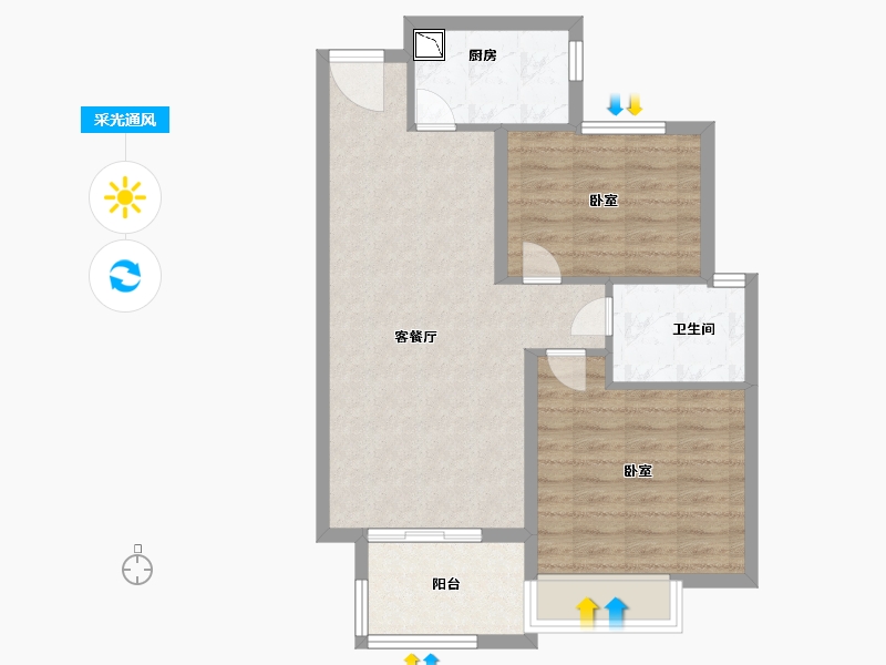 安徽省-合肥市-大富鸿学府-68.00-户型库-采光通风