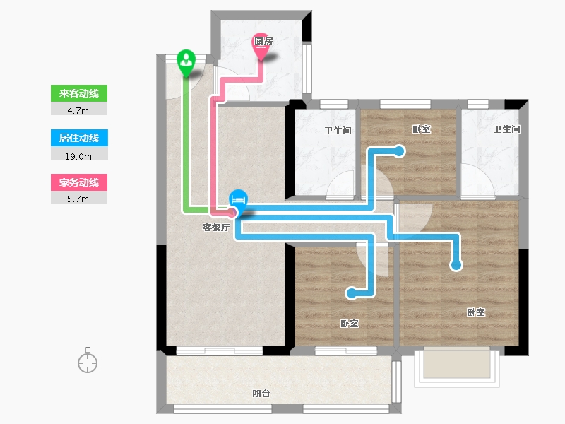 福建省-泉州市-南益阳江春晓-71.00-户型库-动静线