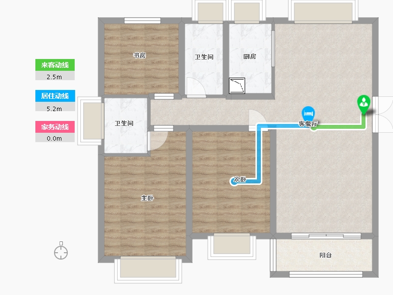 江西省-九江市-恒丰·理想城-95.20-户型库-动静线