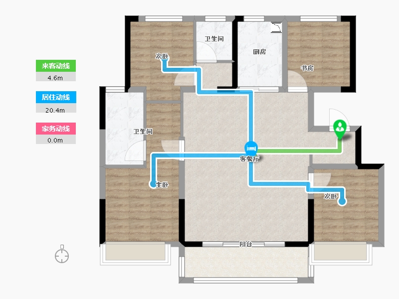 江苏省-徐州市-时代艺境-111.01-户型库-动静线