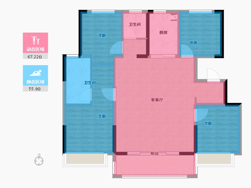 江苏省-徐州市-时代艺境-111.01-户型库-动静分区