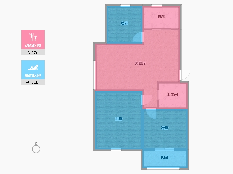 山东省-青岛市-中国铁建岸芷汀兰-81.00-户型库-动静分区