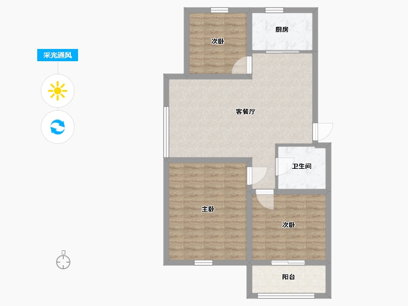 山东省-青岛市-中国铁建岸芷汀兰-81.00-户型库-采光通风