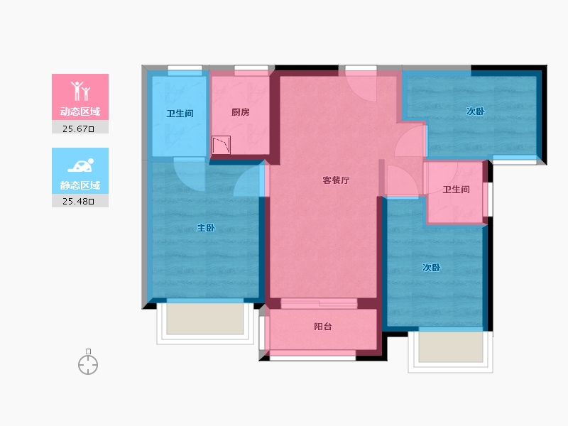 福建省-厦门市-前海湾-43.92-户型库-动静分区