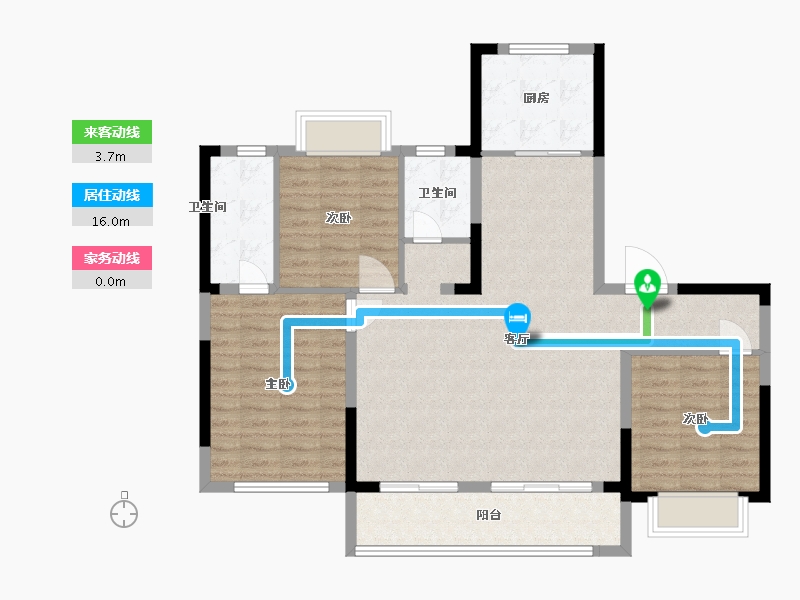 福建省-福州市-融创长乐壹号-102.00-户型库-动静线