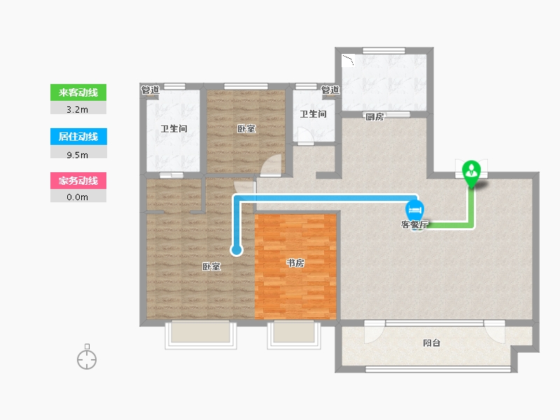 山东省-青岛市-旭辉银盛泰博观一品-118.00-户型库-动静线