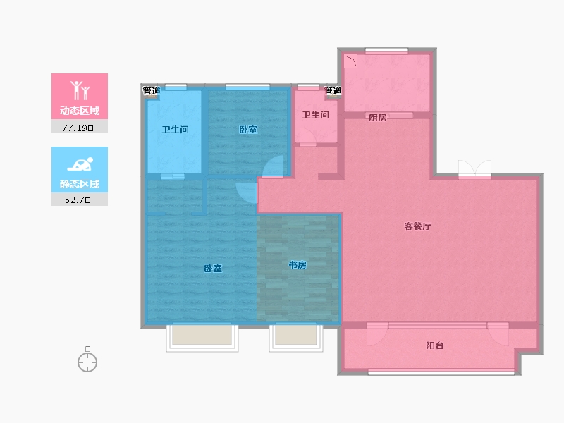 山东省-青岛市-旭辉银盛泰博观一品-118.00-户型库-动静分区