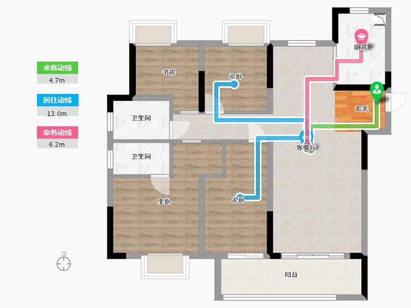 江西省-九江市-保利·庐山林语-97.60-户型库-动静线