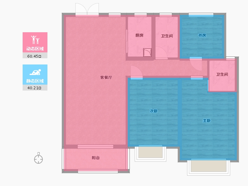 江西省-九江市-恒丰·理想城-89.59-户型库-动静分区