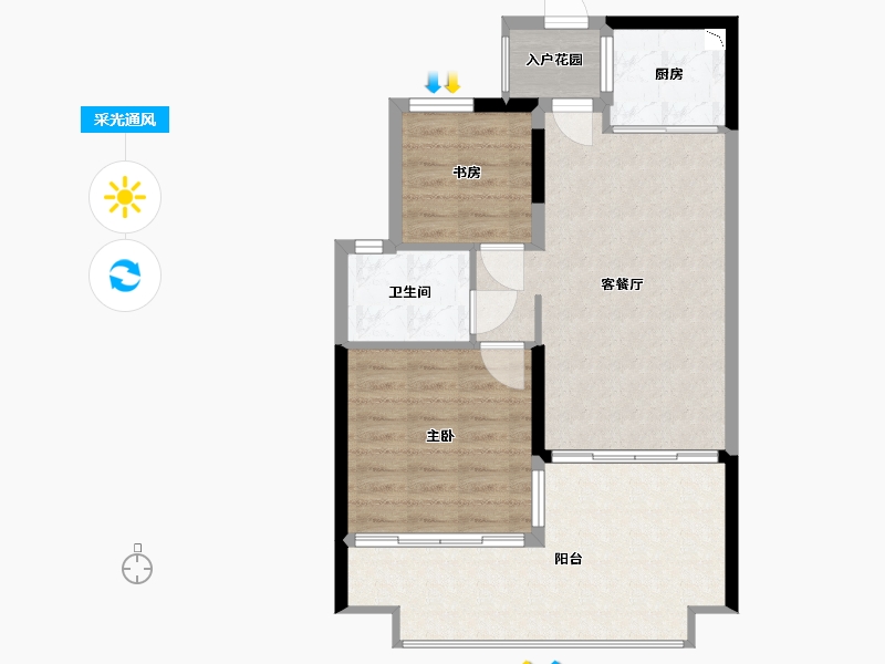 福建省-厦门市-建发山外山-70.85-户型库-采光通风