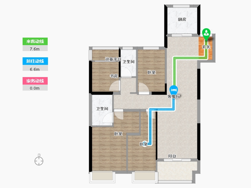 浙江省-湖州市-湖州新城吾悦广场-110.01-户型库-动静线