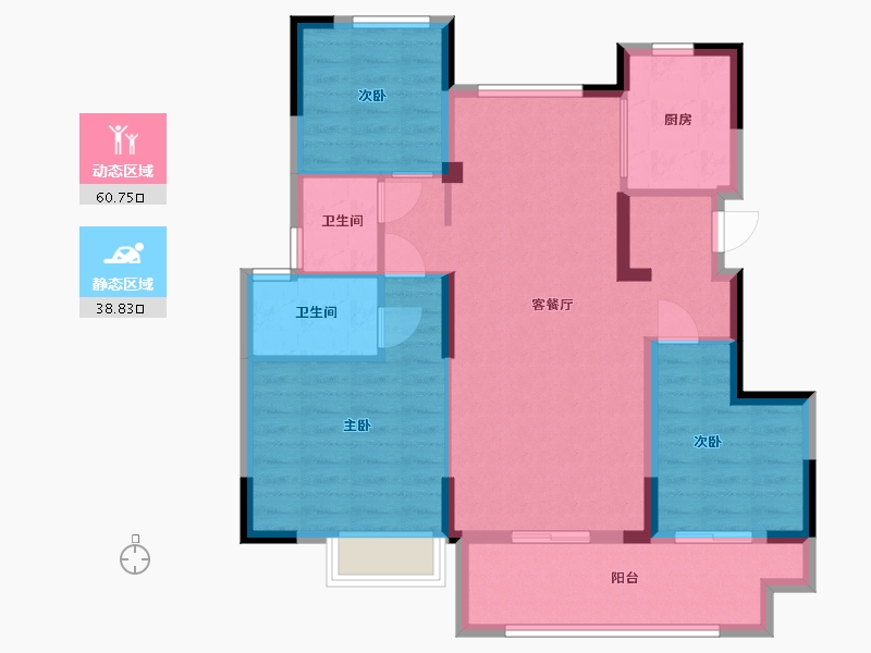 江西省-九江市-锦天府-89.10-户型库-动静分区