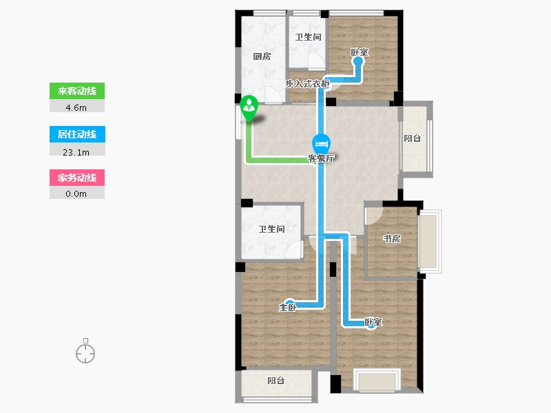 浙江省-宁波市-绿城同山玉兰花园-119.02-户型库-动静线