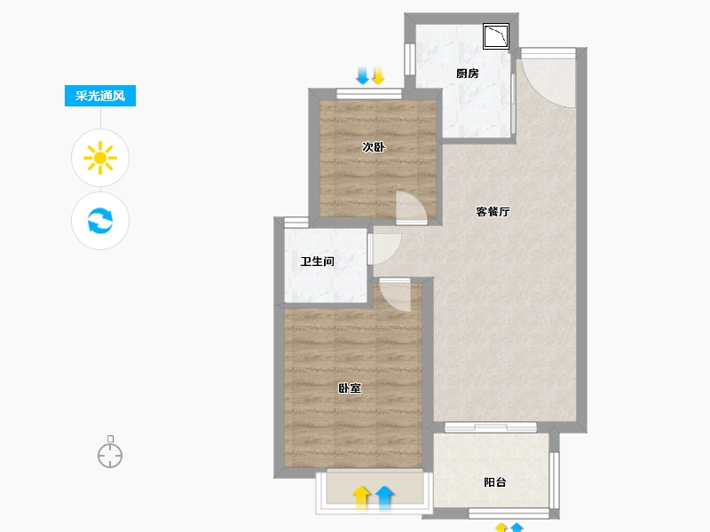 安徽省-合肥市-大富鸿学府-60.00-户型库-采光通风