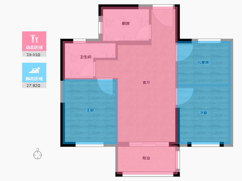 福建省-福州市-正荣悦榕府-60.00-户型库-动静分区