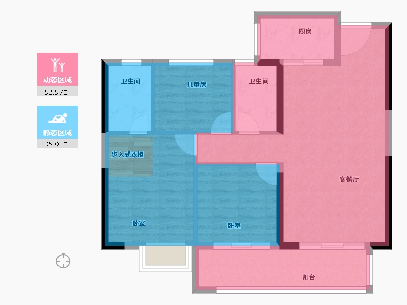 福建省-泉州市-碧桂园公园道壹号-79.00-户型库-动静分区