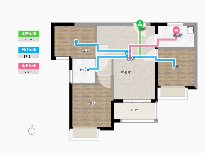 福建省-厦门市-前海湾-70.01-户型库-动静线