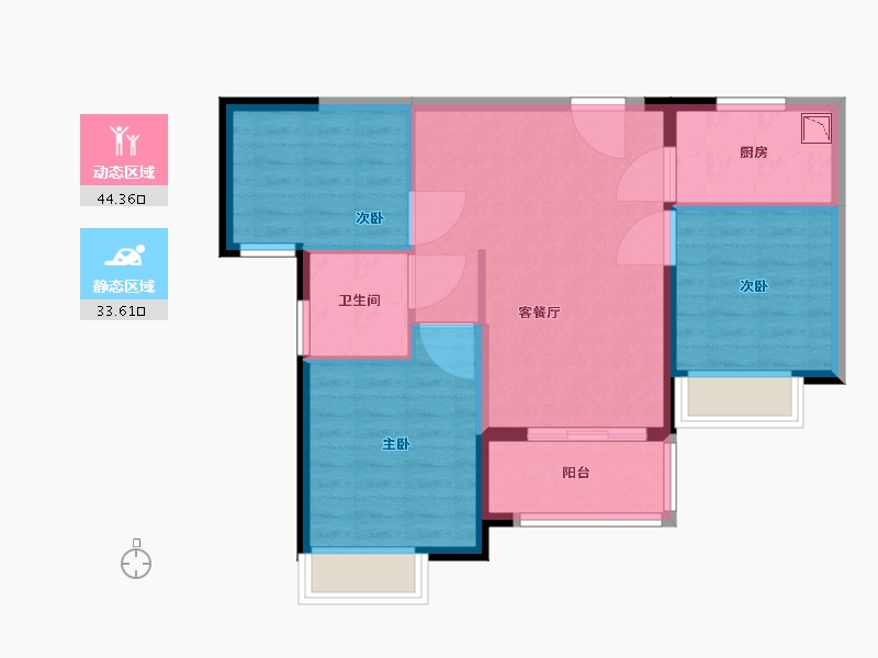 福建省-厦门市-前海湾-70.01-户型库-动静分区