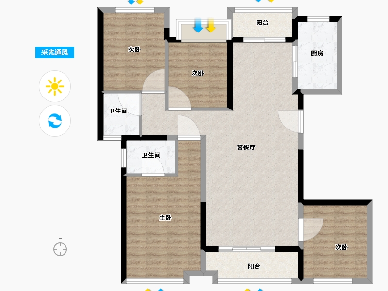 福建省-漳州市-建发珑玺-112.00-户型库-采光通风