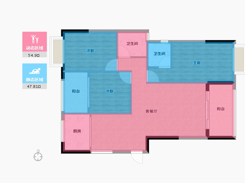 福建省-南平市-新城中心御峰-94.00-户型库-动静分区