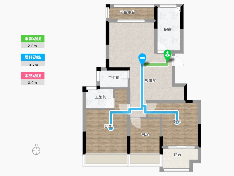 浙江省-金华市-三江府-77.00-户型库-动静线