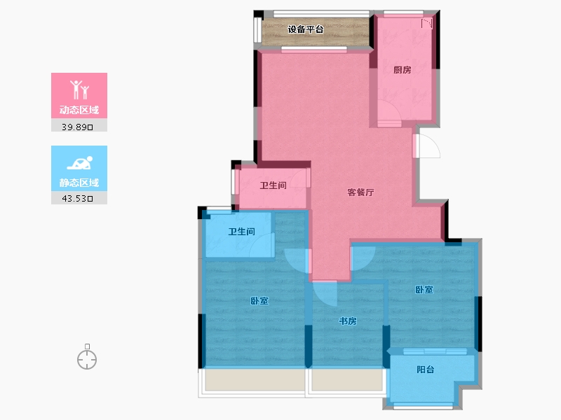 浙江省-金华市-三江府-77.00-户型库-动静分区