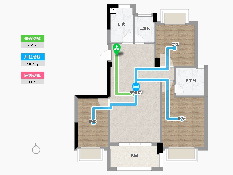 福建省-泉州市-中融天玺-68.25-户型库-动静线