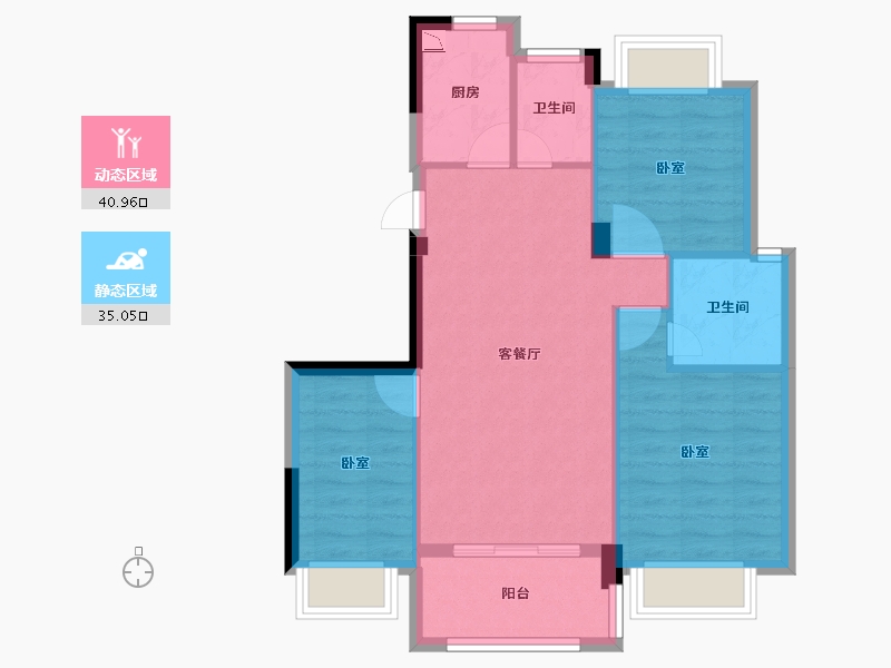 福建省-泉州市-中融天玺-68.25-户型库-动静分区