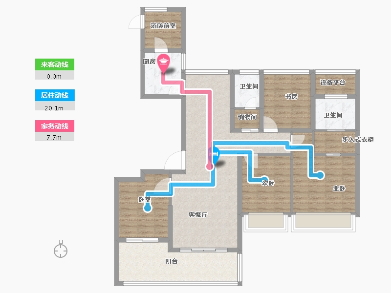 浙江省-宁波市-融信宋都南山府-107.83-户型库-动静线