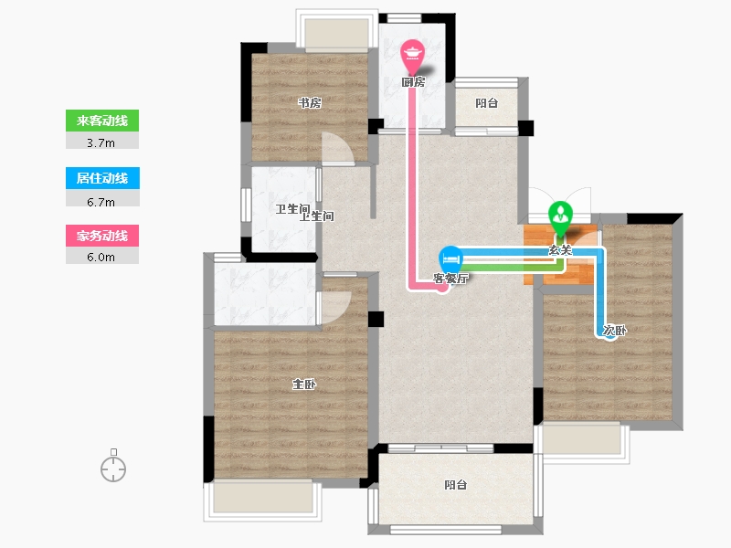 江西省-九江市-宝梁城-95.30-户型库-动静线