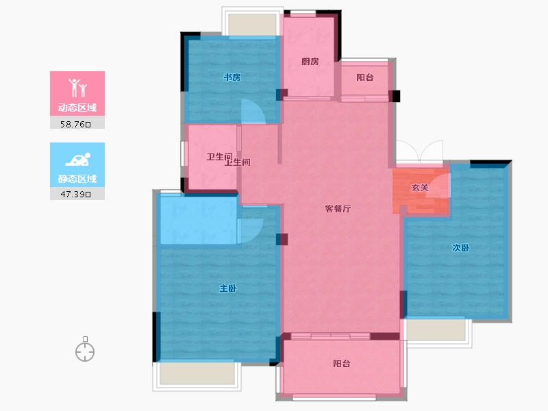 江西省-九江市-宝梁城-95.30-户型库-动静分区