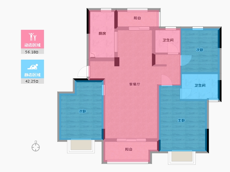 江西省-九江市-保利·庐山林语-87.20-户型库-动静分区