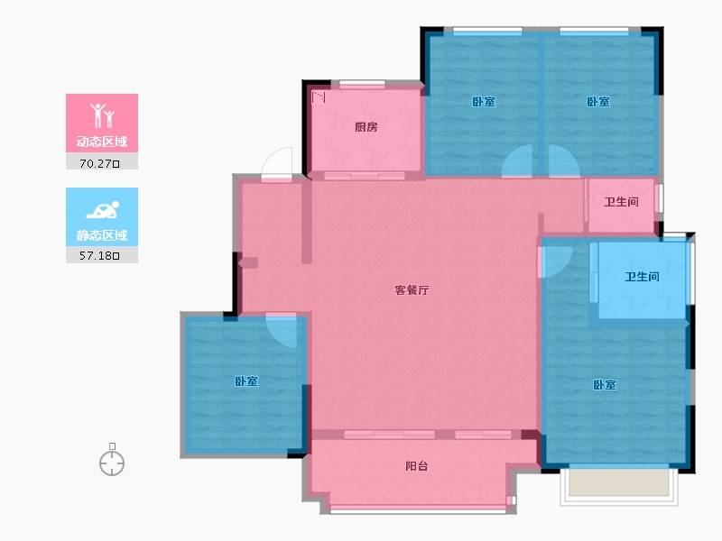 浙江省-嘉兴市-万科翡翠四季-115.00-户型库-动静分区