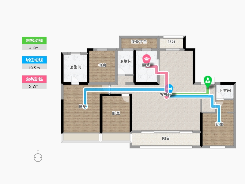 浙江省-湖州市-湖州新城吾悦广场-152.60-户型库-动静线