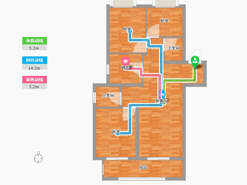 江苏省-镇江市-融创·悦秀园-86.14-户型库-动静线