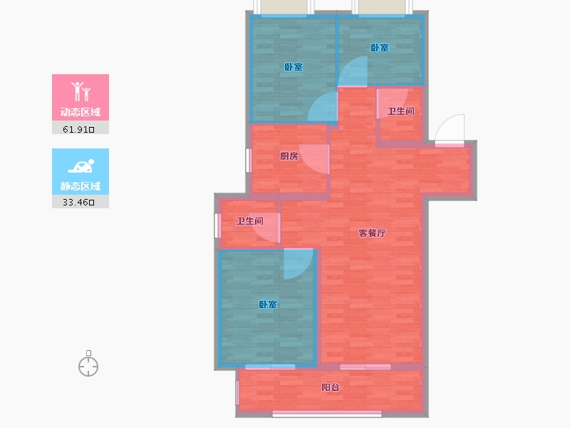 江苏省-镇江市-融创·悦秀园-86.14-户型库-动静分区