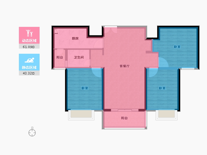 福建省-泉州市-南安明发国际城-93.39-户型库-动静分区