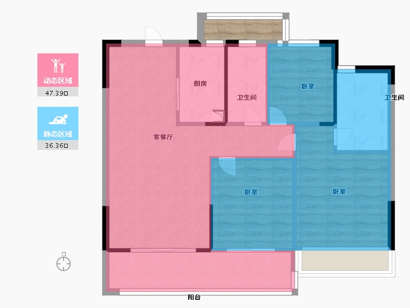 浙江省-温州市-外滩尚品-78.00-户型库-动静分区