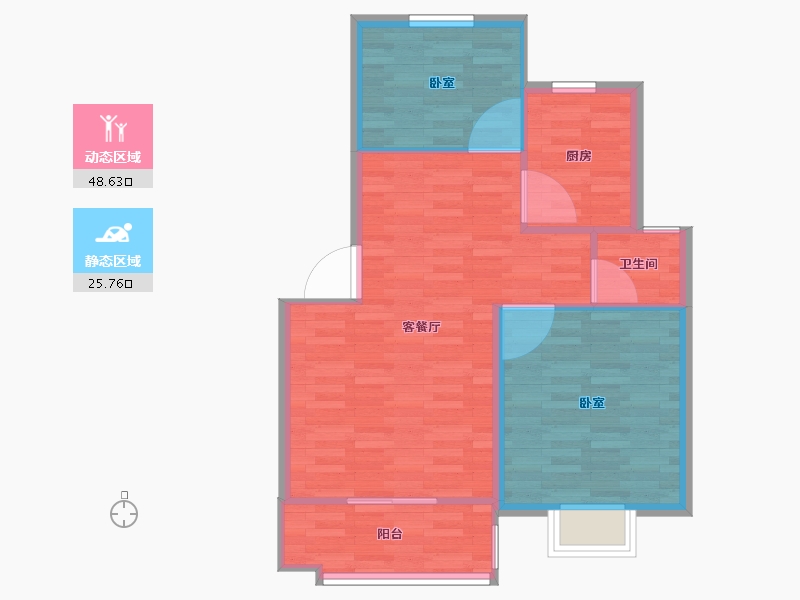 安徽省-池州市-浦西新城-68.00-户型库-动静分区