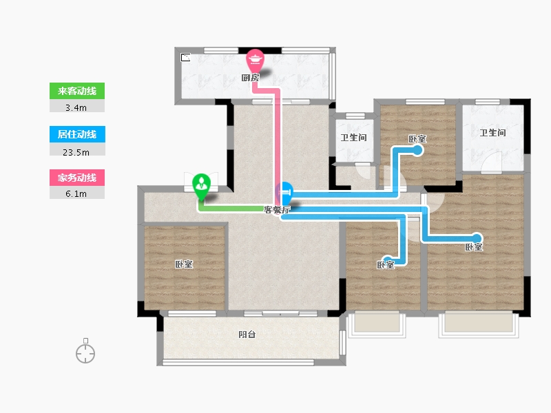 安徽省-合肥市-紫云赋-123.99-户型库-动静线