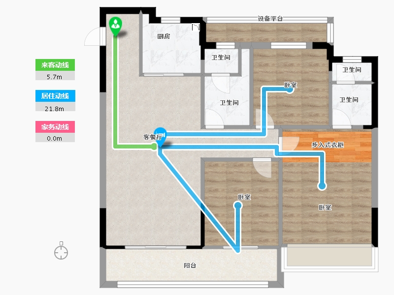 浙江省-温州市-外滩尚品-90.00-户型库-动静线